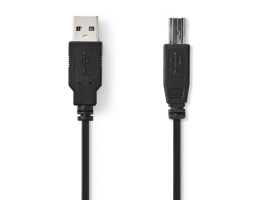 Nedis USB2.0 nyomtató kábel 3m Fekete (CCGT60100BK30)