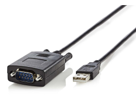 Nedis Konverter USB A apa - RS232 apa USB2.0 0,9 m-es kábel (CCGW60852BK09)