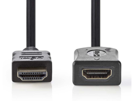 Nedis HDMI v1.4 hosszabbító apa-anya kábel 1m Fekete (CVGP34090BK10)