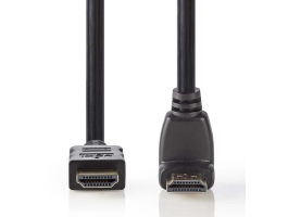 Nedis HDMI v1.4 kábel 90 fokban Hajlított 1,5m Fekete (CVGP34200BK15)