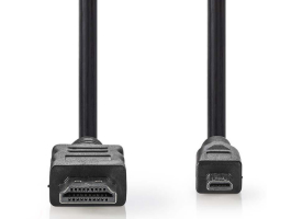 Nedis HDMI - MicroHDMI v1.4 kábel 1,5m Fekete (CVGP34700BK15)