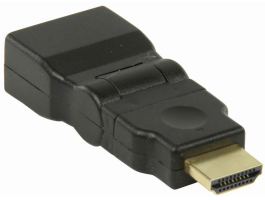 Nedis HDMI-adapter HDMI apa - HDMI-aljzat Forgatható Fekete (CVGP34905BK)