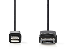 Nedis Mini DisplayPort - DisplayPort Kábel Mini DisplayPort-apa - DisplayPort-apa 2m Fekete (CCGP37400BK20)
