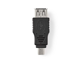 Nedis USB2.0 Adapter Mini 5-pólusú apa - A Aljzat Fekete (CCGP60902BK)