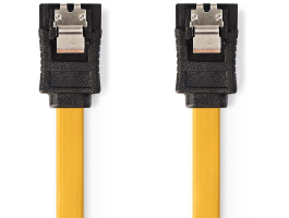 Nedis SATA3 6Gb/s Adatkábel zárral 50cm sárga (CCGP73250YE05)
