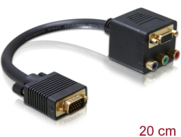 Delock (65059) VGA male to VGA + 3x Cinch female adapter