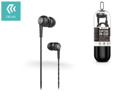 Devia univerzális sztereó felvevős fülhallgató - 3,5 mm jack - Devia Kintone V2 In-Ear Wired Earphones - black