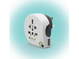 Q2 power Utazó Adapter Világ-to-Australia USB Földelt (1.100170)