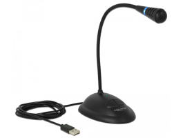 Delock (65871) USB mikrofon talppal és némító, valamint be / ki kapcsoló gombbal