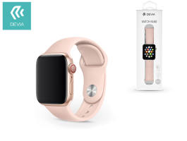 Apple Watch lyukacsos sport szíj - Devia Deluxe Series Sport Band - 38/40 mm - pink