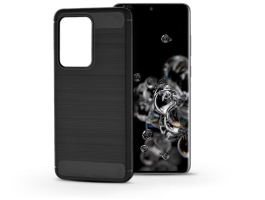 Samsung G988F Galaxy S20 Ultra szilikon hátlap - Carbon - fekete