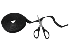 LogiLink vágható tépőzáras kábelkötegelő, 10m x 20mm - fekete (KAB0055)
