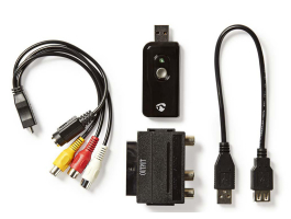 Nedis Video Grabber A/V kábel / Scart Szoftverrel USB2.0 videorögzítő (VGRRU100BK)