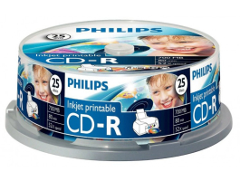 Philips CD-R 80IWx25 hengeres nyomtatható (PH892377)