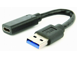 Gembird USB3.1 A Gen 1 - USB3.1 C Gen 1 M/F adapter 0.15m fekete (A-USB3-AMCF-01)