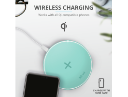 Trust Qylo Fast Wireless Charging Pad 7.5/10W Turquoise (23865)