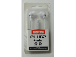 Maxell Ear Bud - Plugz+mic fehér fülhallgató (303760)