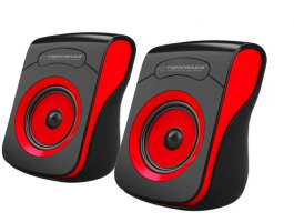 Esperanza Flamenco USB Stereo Speakers Black/Red