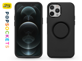 Apple iPhone 12 Pro Max védőtok - OtterBox Symmetry Popsockets - black