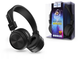 HOCO Wireless Bluetooth sztereó fejhallgató beépített mikrofonnal - HOCO W25 Promise Deep Bass Wireless - fekete