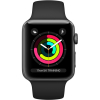 Apple Watch S3 42mm asztroszürke alumíniumtok fekete sportszíjjal (MQL12MP/A)