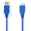 Nedis USB3.0  - MicroUSB-B kábel 5m Kék (CCGP61500BU50)