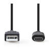Nedis USB3.1 Kábel (2. Gen.) C Típusú apa - A apa 1m Fekete (CCGP61650BK10)