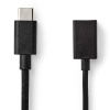 Nedis USB3.0 kábel C Típusú apa - A Aljzat 0,15m Fekete (CCGP61710BK02)