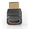 Nedis HDMI-adapter HDMI apa - HDMI-aljzat 270-ban Hajlított Fekete (CVGP34902BK)