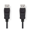 Nedis DisplayPort 1.2 kábel DisplayPort-apa - DisplayPort-apa 2m Fekete (CCGB37010BK20)