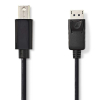 Nedis Mini DisplayPort - DisplayPort Kábel Mini DisplayPort-apa - DisplayPort-apa 1m Fekete (CCGP37400BK10)