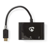 Nedis USB-C - C Típusú Aljzat + A Aljzat + HDMI kimenet 0,15m Antracit (CCBW6476