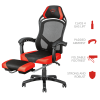 Trust GXT 706 Rona Gaming Chair with footrest Black/Red (22980)