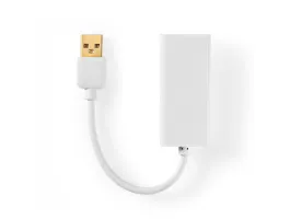 NEDIS USB adapter USB2.0 USB-A apa RJ45 Aljzat 100 Mbps 0.20m Kerek Aranyozott / Nikkelezett ABS Fehér Buborékfólia