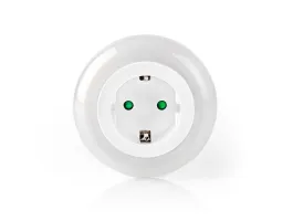 NEDIS Konnektorba dugható LED éjszakai fény Mozgásérzékelo Világos/sötét érzékelo 3680 W 10 lm Fehér / Kék / Zöld Zseblá
