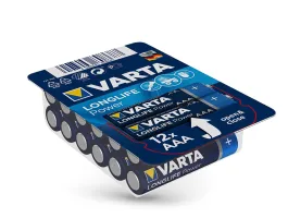 VARTA Longlife Power Alkaline AAA ceruza elem - 12 db/csomag