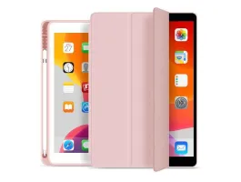 Apple iPad 10.2 (2019/2020/2021) tablet tok (Smart Case) on/off funkcióval,   Apple Pencil tartóval - Tech-Protect - róz