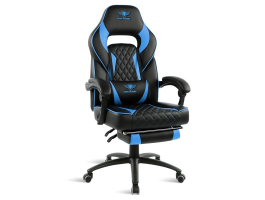 Spirit of Gamer szék - MUSTANG Blue (állítható dolés/magasság kihajtható lábtartó max.120kg-ig kék)
