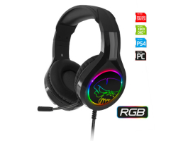 Spirit of Gamer Fejhallgató - PRO-H8 RGB (MultiPlatform mikrofon 3.5mm jack hangeroszabályzó 2m kábel fekete)