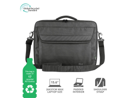 TRUST Notebook táska 24189 Atlanta Recycled Bag for 15.6&quot; laptops - black