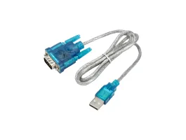 Akyga AK-CO-02 USB2.0 A - Serial RS-232 DB9 M/F adatkábel 1m szürke-kék (AK-CO-02)