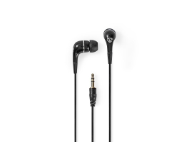 NEDIS Vezetékes fülhallgató 3.5mm Kábel hossz: 1.20m Fekete (HPWD1001BK)