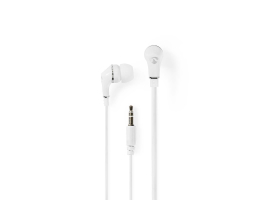 NEDIS Vezetékes fülhallgató 3.5mm Kábel hossz: 1.20m Ezüst / Fehér (HPWD1002WT)