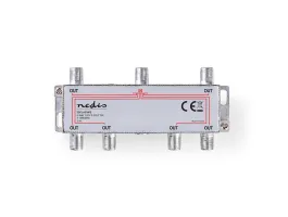 NEDIS CATV Splitter 5 - 1000 MHz Beszúrási veszteség: 10.0 dB Kimeno csatlakozók száma: 6 75 Ohm Zinc (SSPL600ME)