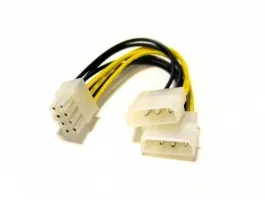 Kábel 2xmolex -&gt; 8pin VGA tápkábel átalakító
