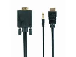 Gembird HDMI bemenet - VGA kimenet kábel 1.8m fekete (A-HDMI-VGA-03-6)