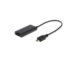 Gembird MHL USB micro B - HDMI M/F adapter 0.16m fekete