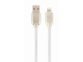 Gembird Premium rubber 8-pin charging and data cable 1m white