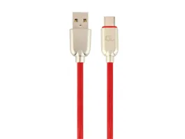Gembird Premium rubber Type-C USB charging and data cable 1m red