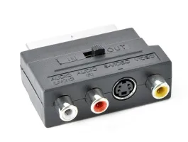 Gembird Scart - 3db RCA S-Video M/F adapter fekete